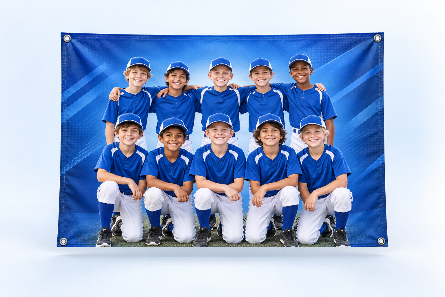 Team photo banner of a baseball team